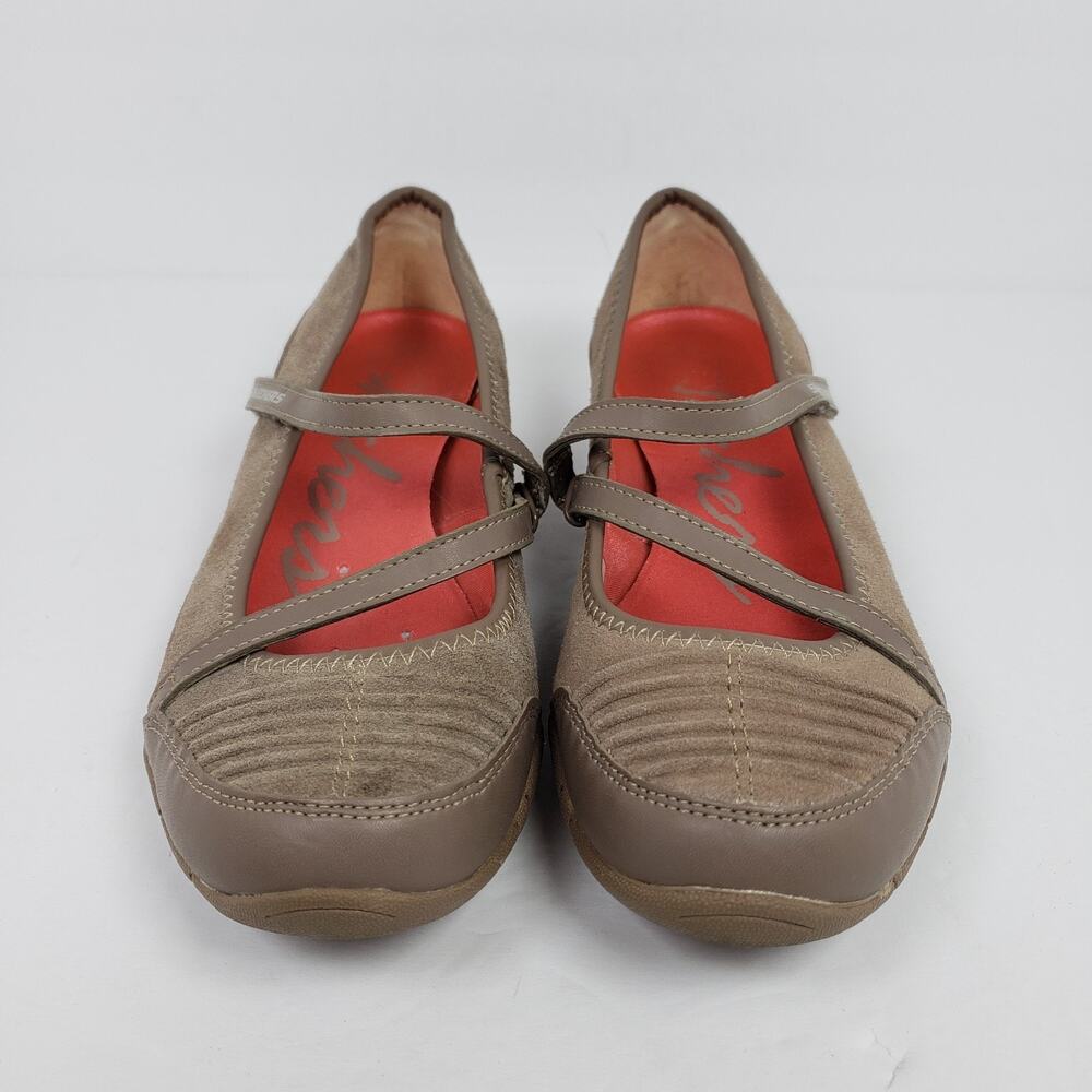 Skechers Womens Size 7 Brown Leather Casual Mary Jane Flats Shoes SN22266 - Picture 5 of 12